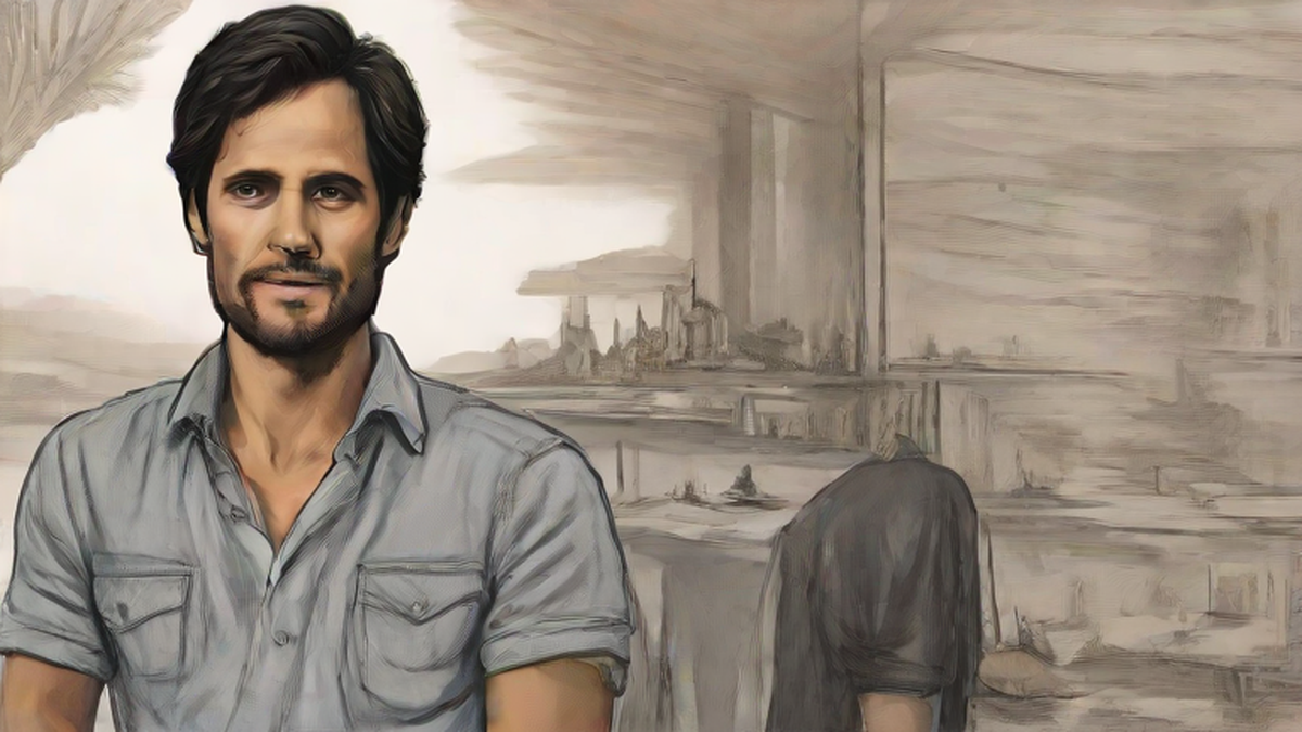 Ilustración editorial sobre sociedad: Ricky Martin regresa al cine con 'Hombre al Agua', película de Gael García Bernal