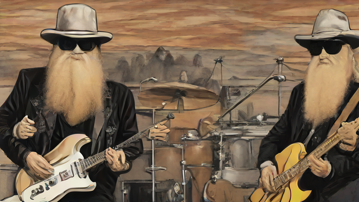 Ilustración editorial sobre sociedad: Frank Beard, baterista de ZZ Top, fallece a los 77 años