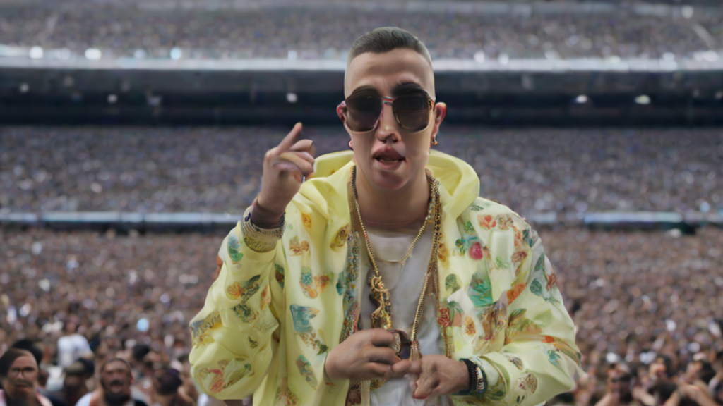 Ilustración editorial sobre sociedad: Bad Bunny cierra su gira mundial en Puerto Rico