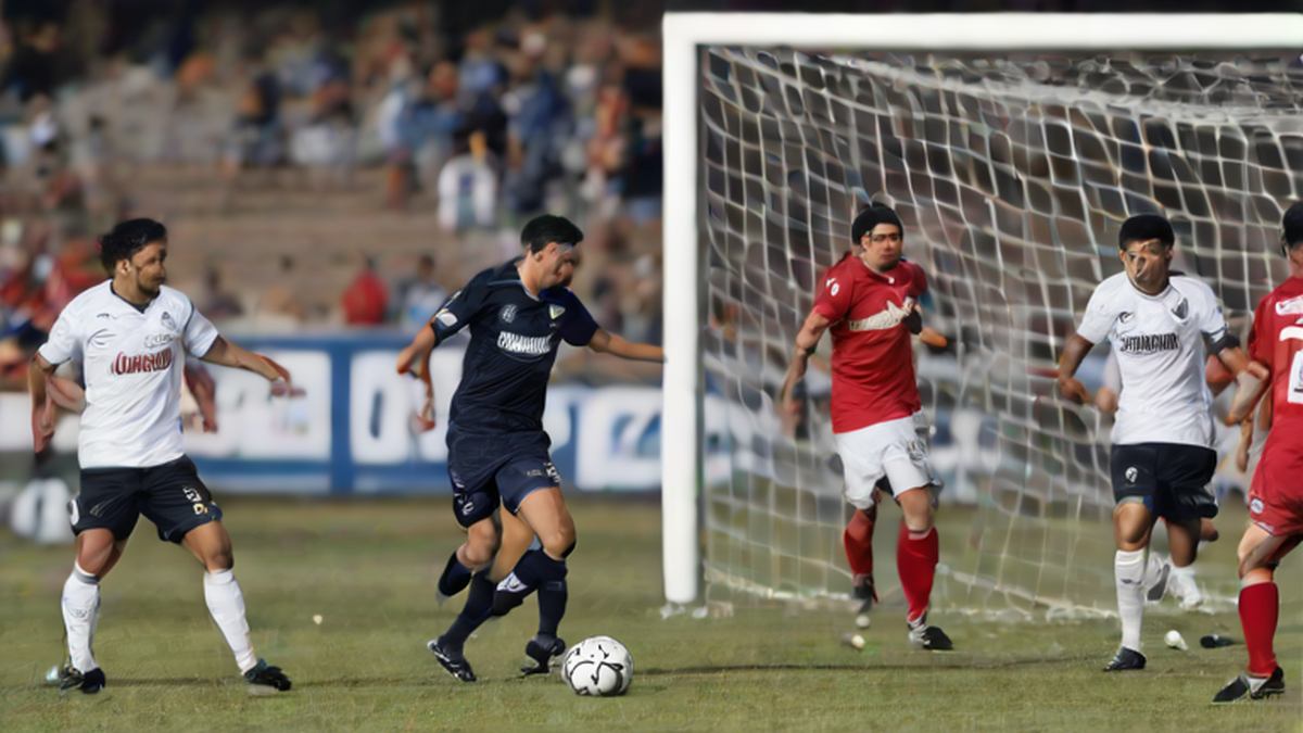 Ilustración editorial sobre deportes: Gimnasia de Mendoza goleó a Independiente por 3-0 en Avellaneda