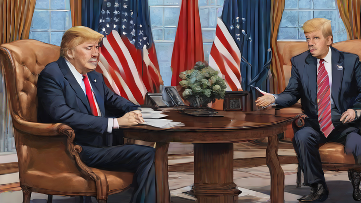 Ilustración editorial sobre sociedad: Trump suspende aranceles del 50% a Canadá tras acuerdo