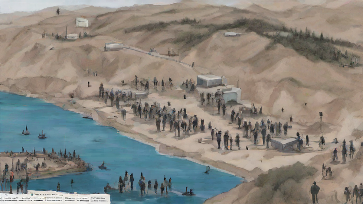 Ilustración editorial sobre sociedad: Marlaska pide a la UE apoyo de Frontex para identificar migrantes en Ceuta