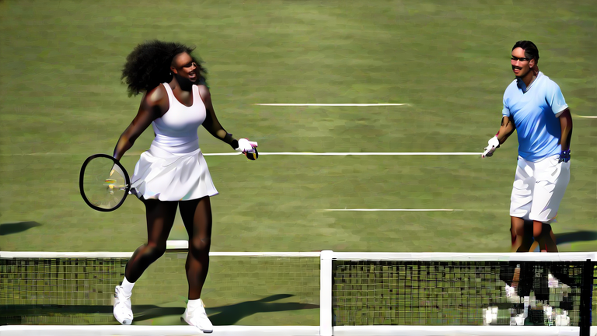 Ilustración editorial sobre sociedad: Williams y Alcaraz jugarán dobles mixtos en US Open