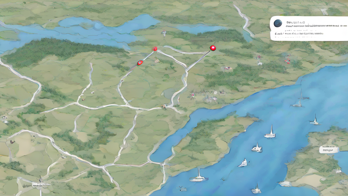 Ilustración editorial sobre sociedad: Google Maps cambia nombre del Lago Ontario a Lago América para usuarios estadounidenses