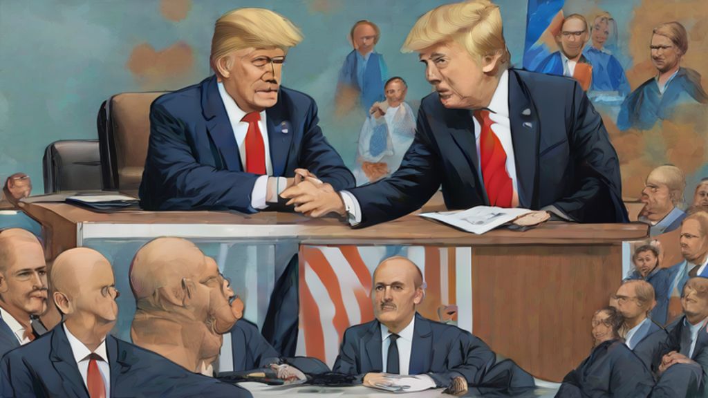 Ilustración editorial sobre política: Trump respaldó a Infantino y advirtió: Sería un terrible error reemplazarlo