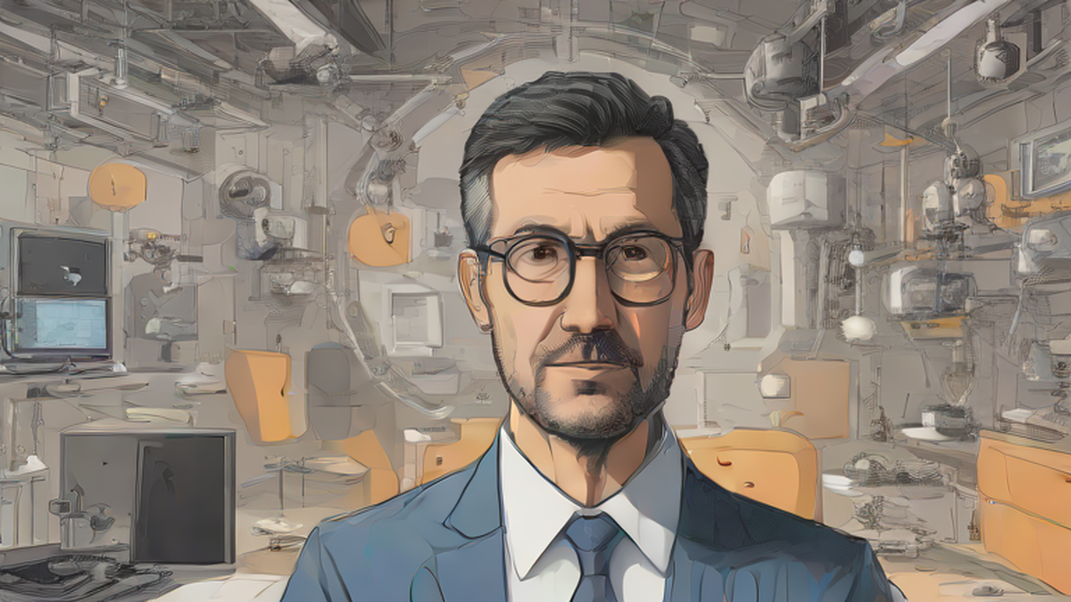 Ilustración editorial sobre seguridad: Amodei pide frenar el desarrollo de la IA para evitar pérdida del control