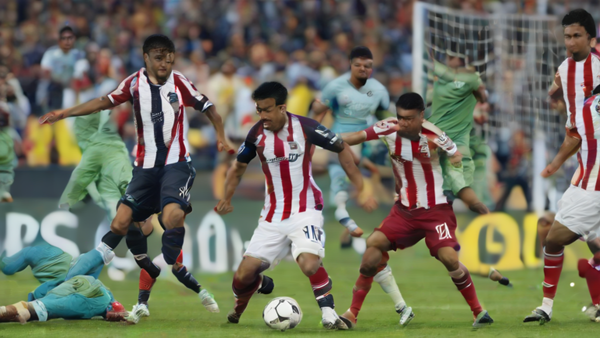 Ilustración editorial sobre sociedad: ¡Noche de golazos! América y Chivas empatan en Liga MX