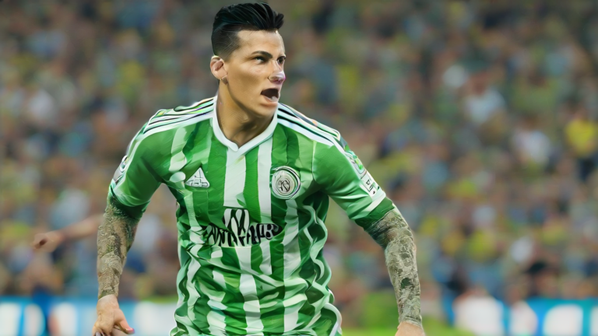 Ilustración editorial sobre política: James Rodríguez regresa al fútbol colombiano para Atlético Nacional