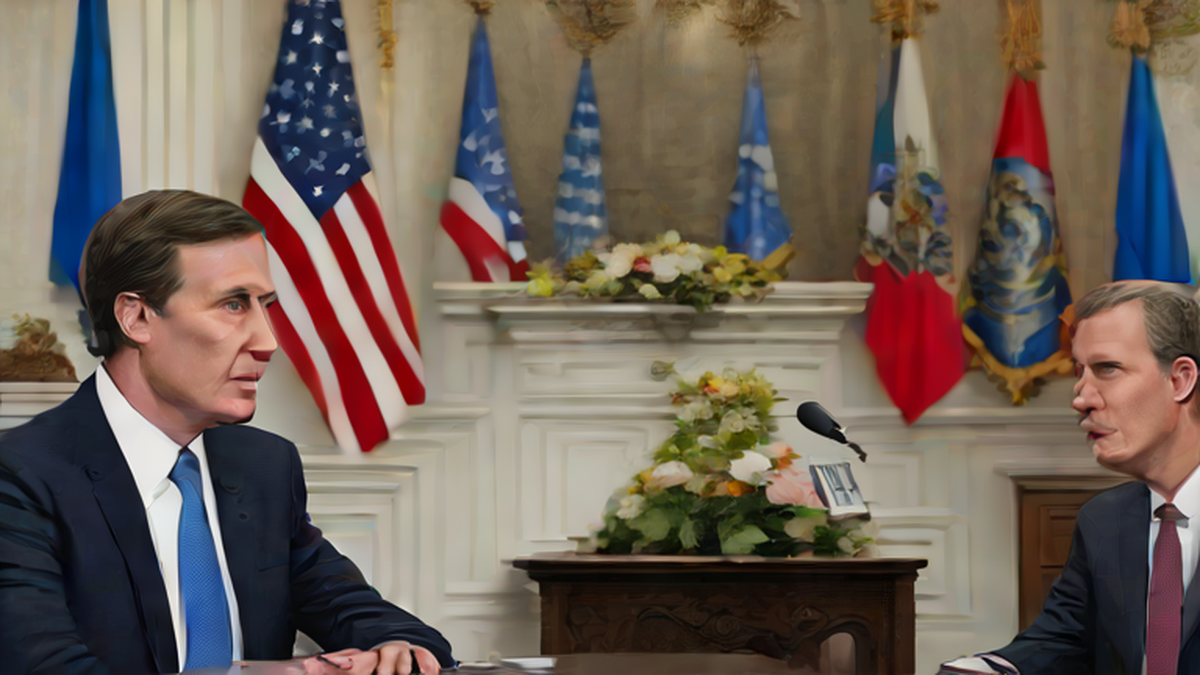 Ilustración editorial sobre sociedad: Pausa en la guerra Rusia - Ucrania: Trump envía a enviados para negociar con Putin