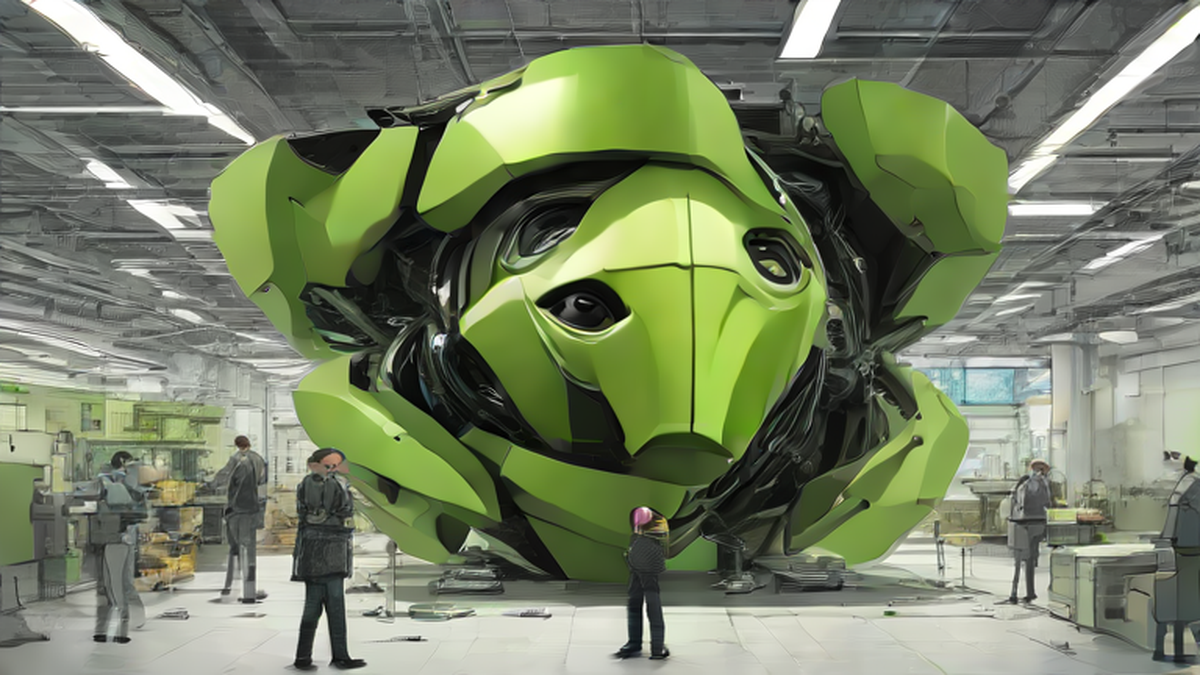 Ilustración editorial sobre sociedad: Nvidia compra Hugging Face por 12.930 millones de dólares